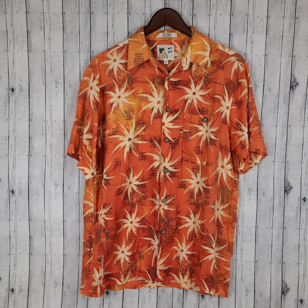 Vintage M.E. Sport Hawaiian Shirt Men's Medium Rayon